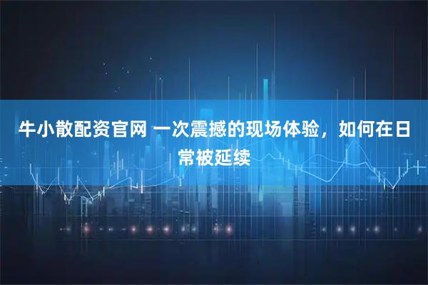 牛小散配资官网 一次震撼的现场体验，如何在日常被延续