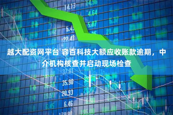 越大配资网平台 容百科技大额应收账款逾期，中介机构核查并启动现场检查